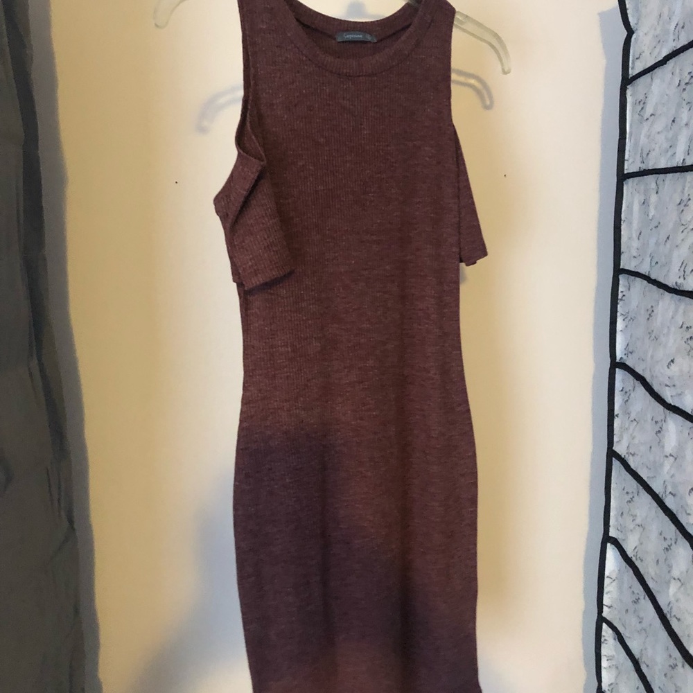 Cold Shoulder Knitted Midi Dress